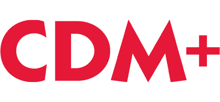 cdm+ logo red home