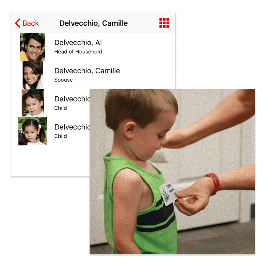 child care photos badges mobile