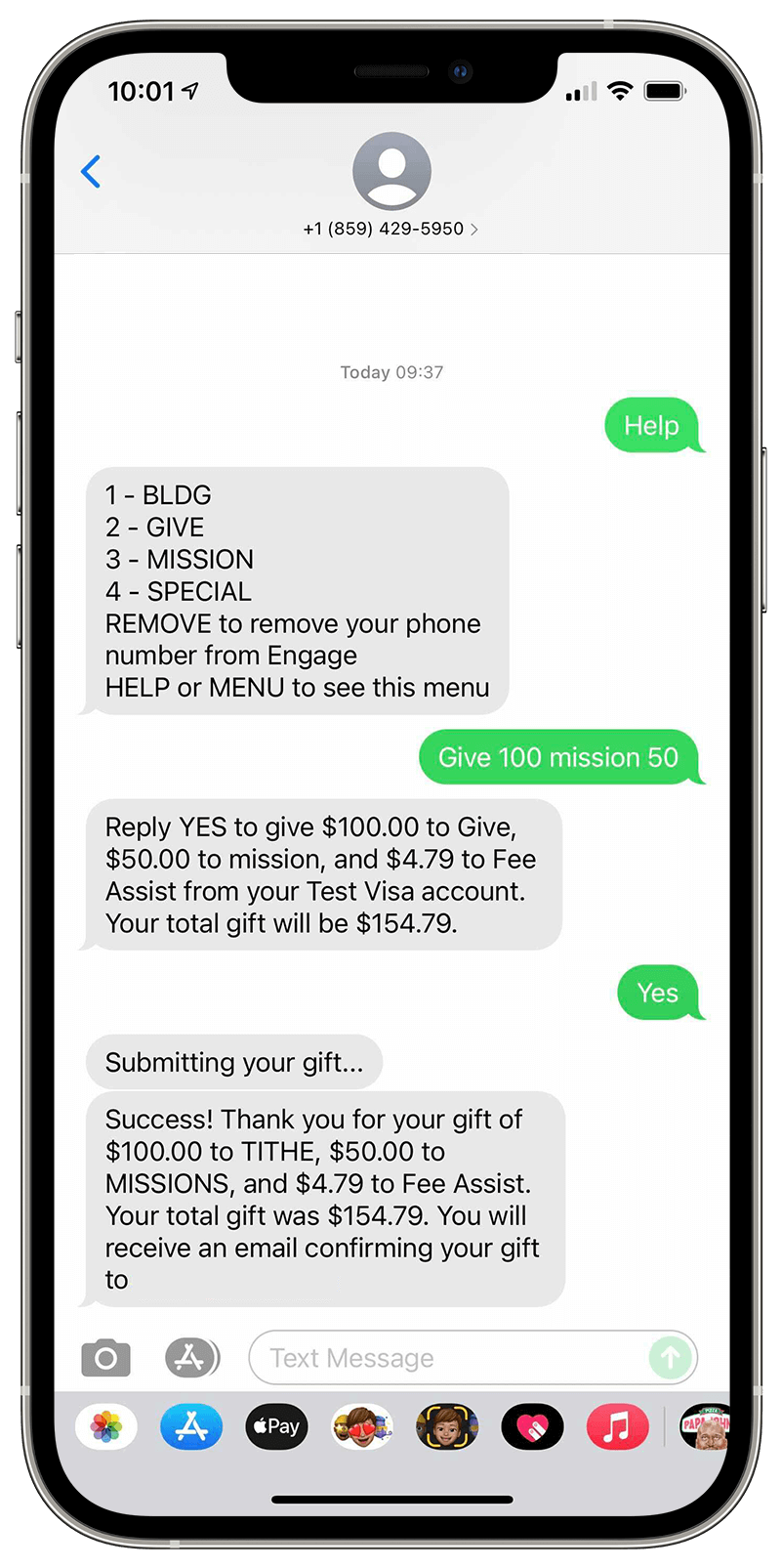 iPhone 12 Pro Max text giving