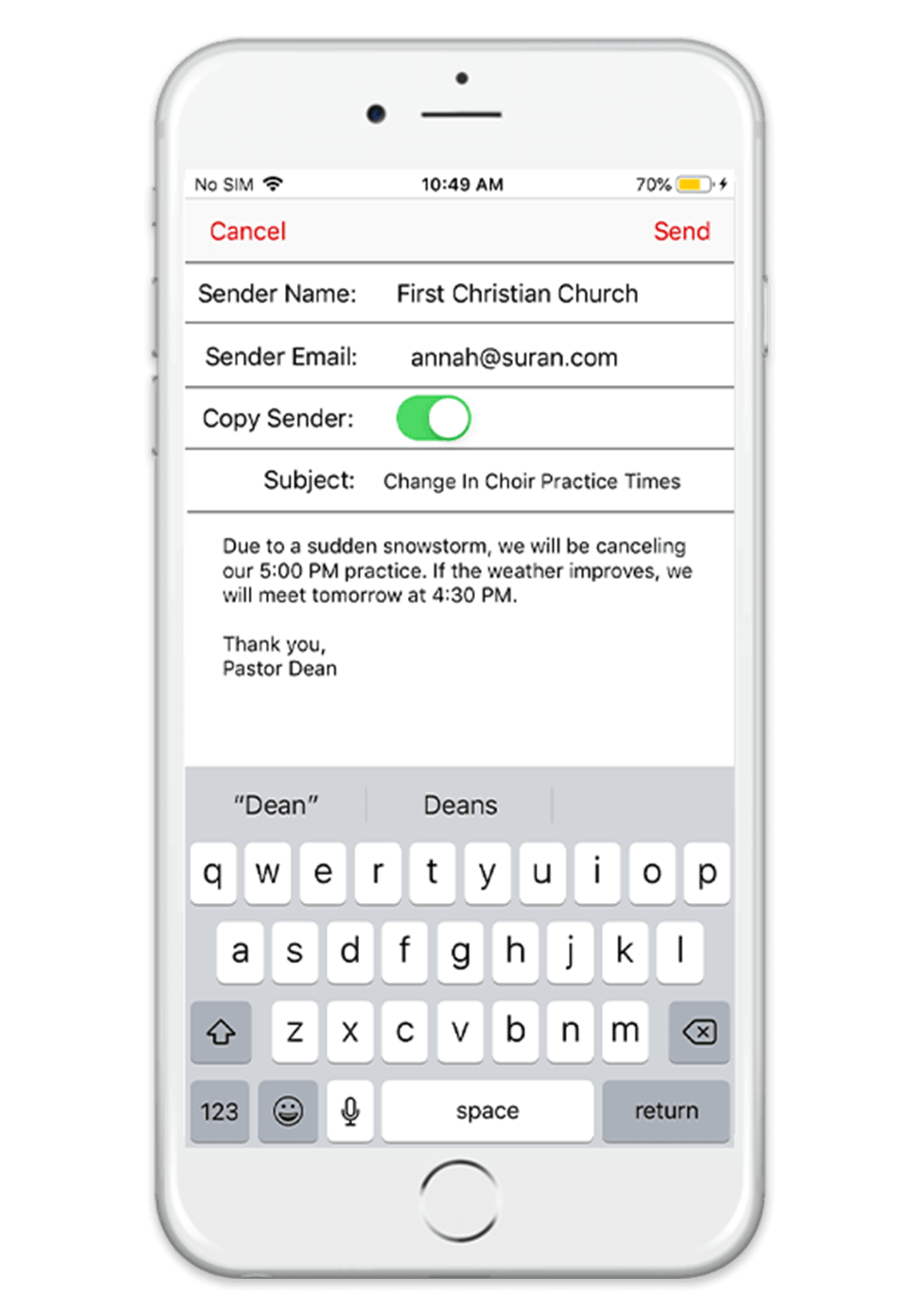 cdm+ mobile for clergy with pastoral note