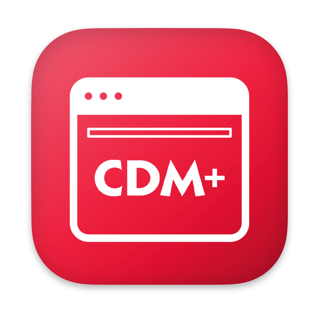 cdm+ engage red logo