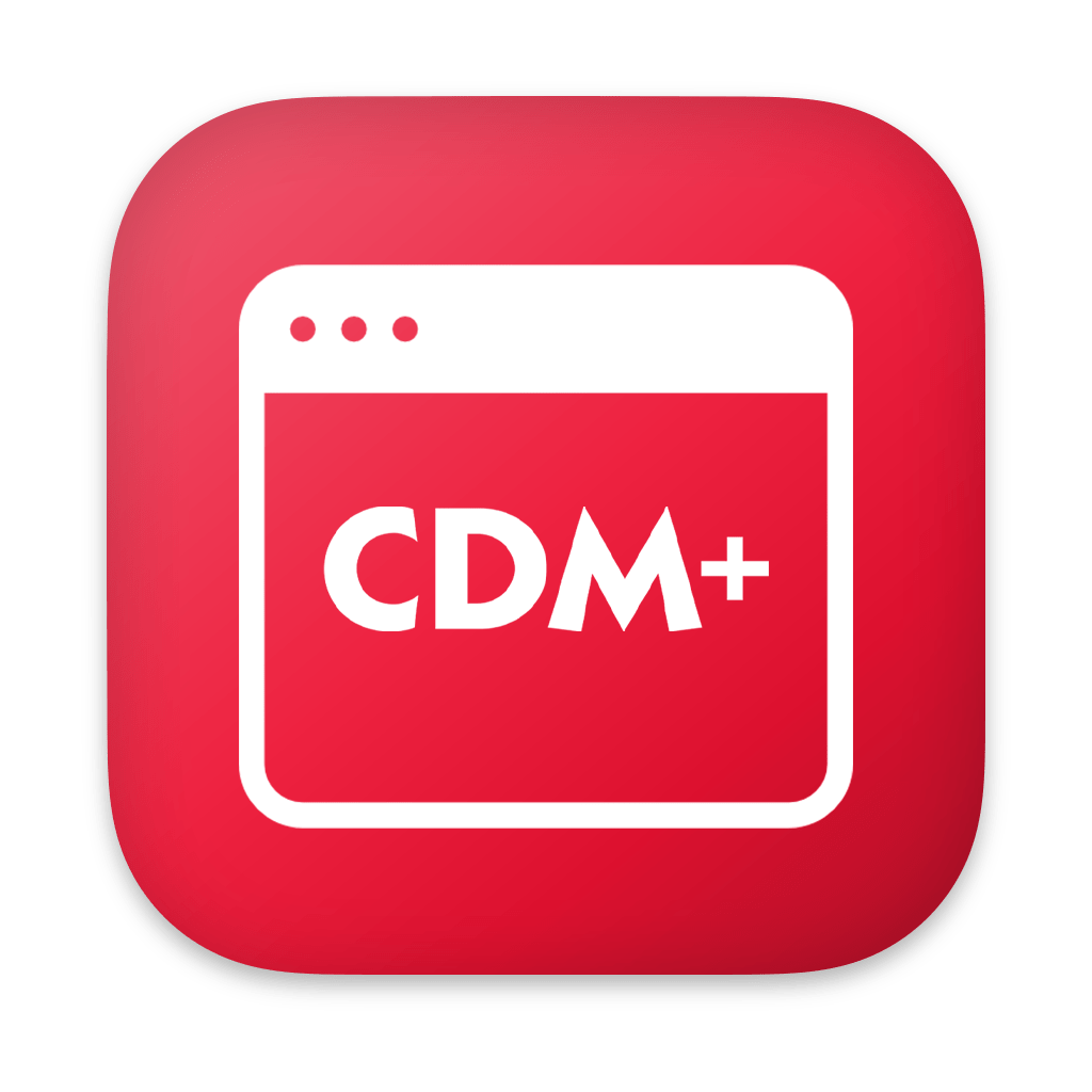 cdm+ engage red logo