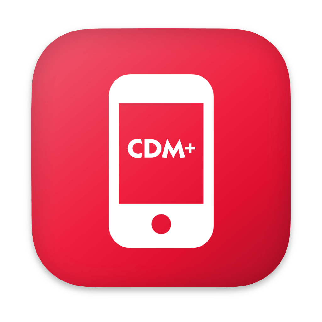 cdm+ mobile red logo